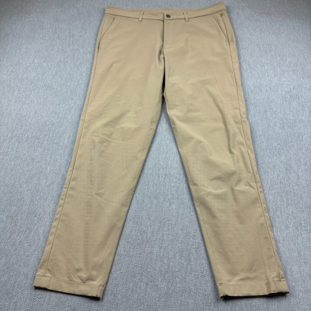 Lululemon Pants Mens 36 Tan Commission Slim Fit Warpstreme 31